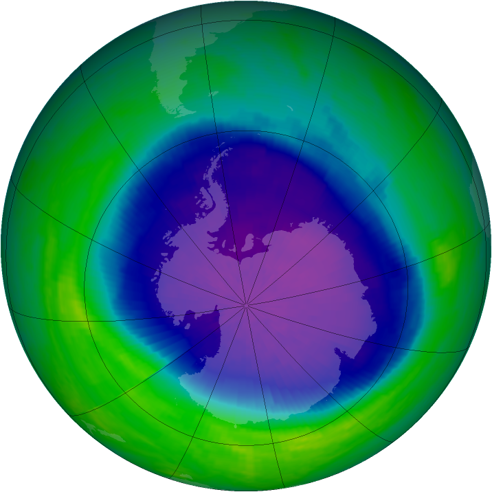 Ozone Map 2001-10-12